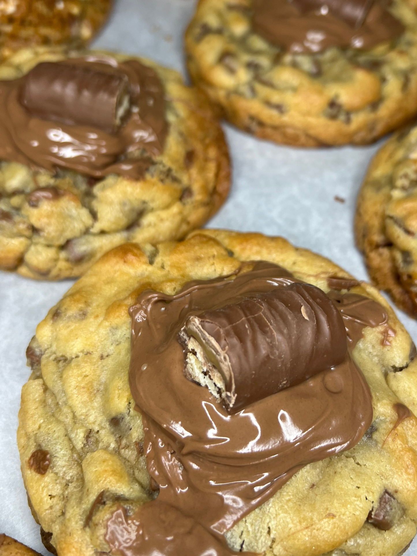 Twix Stuffed Cookie