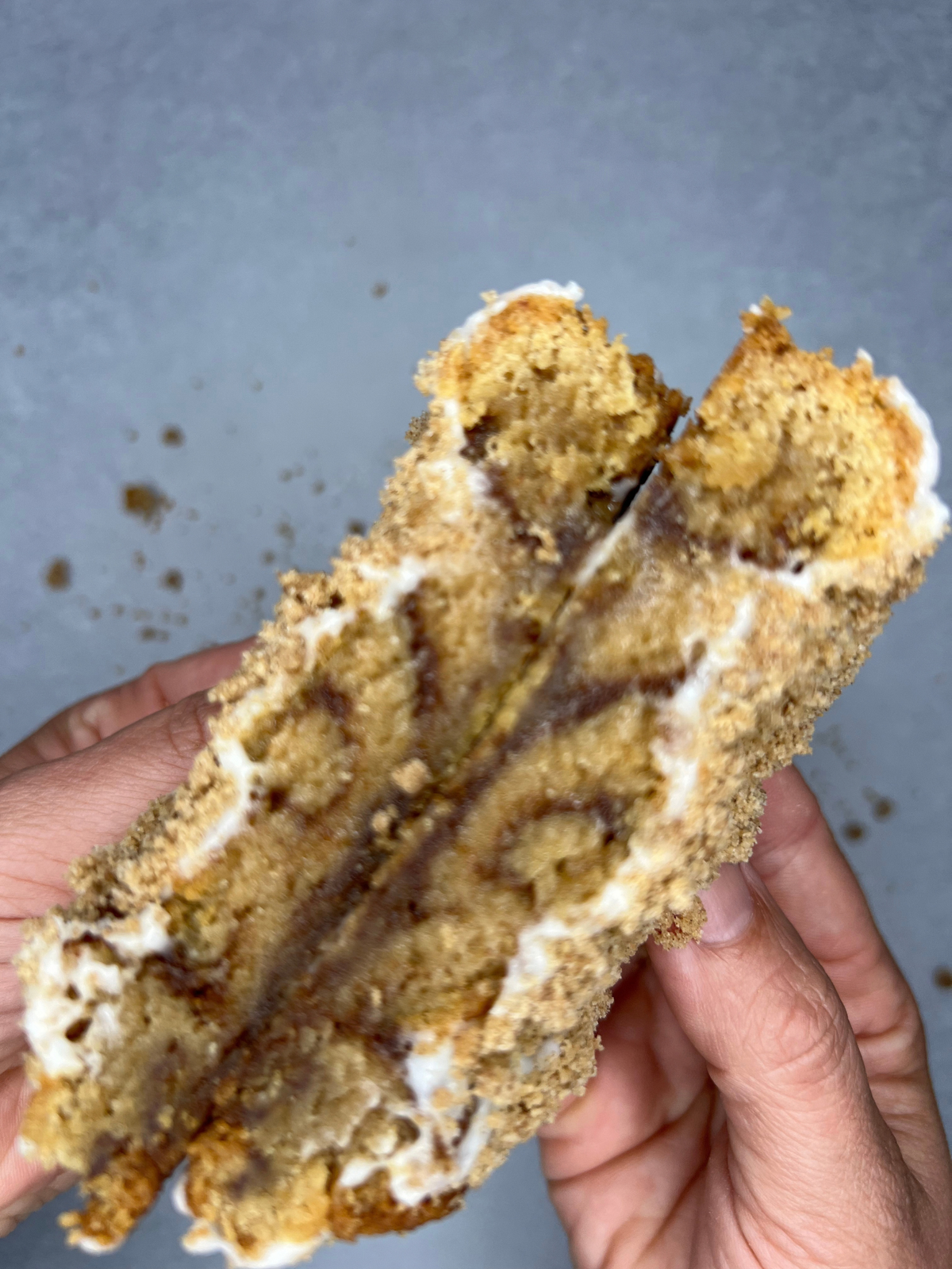 Cinnamon Roll Stuffed Cookie