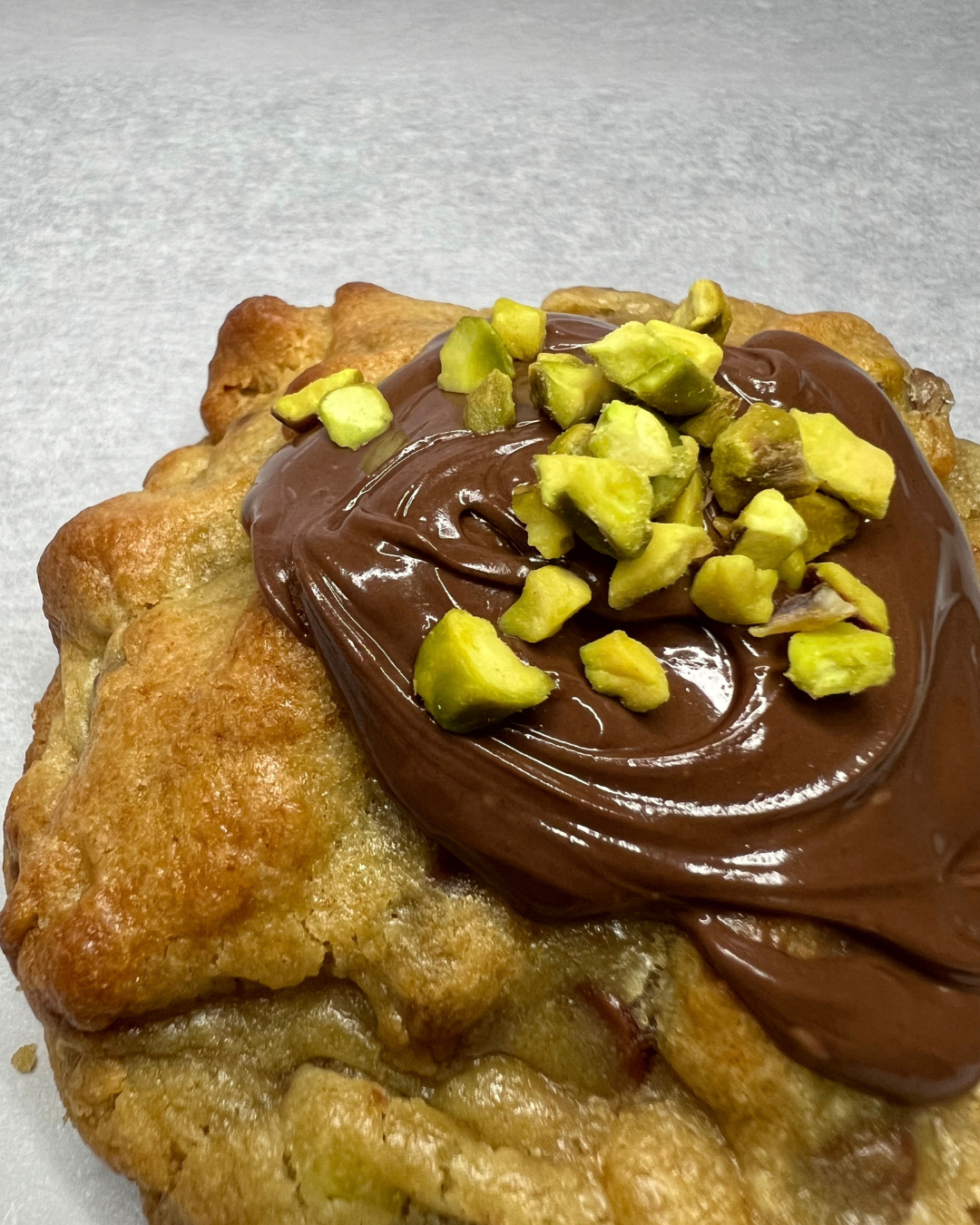 Pistachio and Nutella Stuffed Cookie
